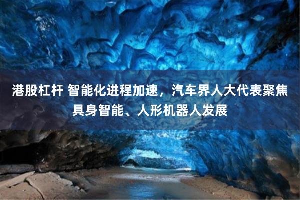 港股杠杆 智能化进程加速，汽车界人大代表聚焦具身智能、人形机器人发展